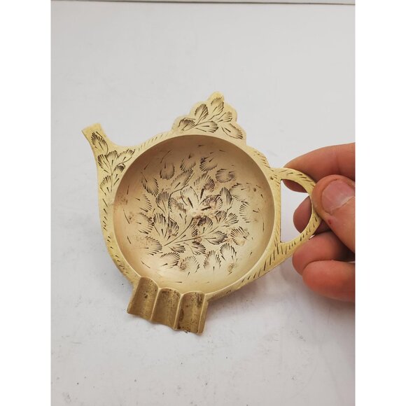 Vintage Brass teapot Ashtray - VTG small brass Ashtray Teapot shape . - Picture 4 of 10